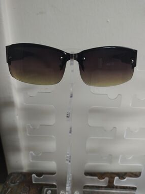 eye candy Black to Brown Gradient Rimless Sunglasses